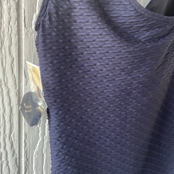 NWT Michael Kors New Navy Blue one piece bathing suit sz 14 - Picture 3 of 6